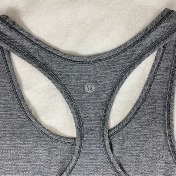 Lululemon Grey Racerback Tank Top Size 4 - Picture 11 of 14